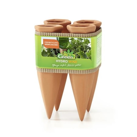 Bio Green Bio Green HW-4 7.1 x 1.6 in. Watering System Hydro Wine; Terracotta - 4 Piece HW-4